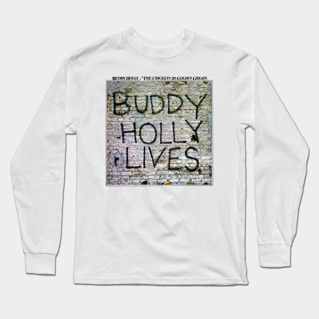 Buddy Holly 20 Golden Greats Album Cover Long Sleeve T-Shirt by chaxue